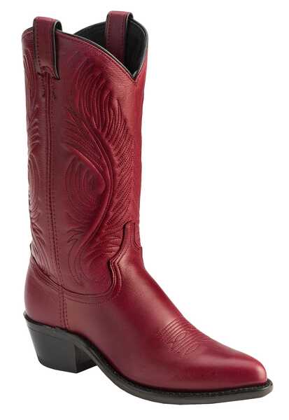Abilene Women's Cowhide Cowgirl Boots - Pointed Toe, Red, hi-res