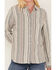 Image #3 - North River Women's Stripe Print Long Sleeve Button Down Flannel Shirt, Ivory, hi-res