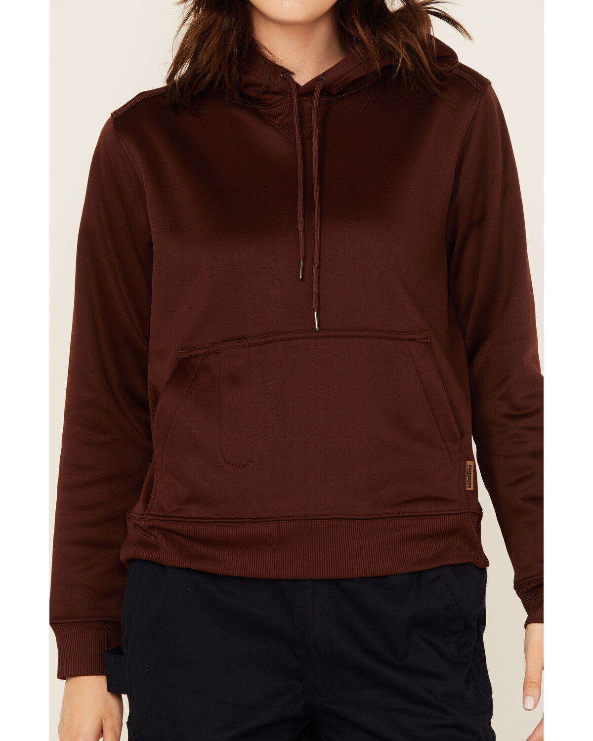 Image #3 - Lucky Brand Workwear Women's Fleece Hoodie, Chocolate, hi-res