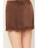 Image #4 - Cleo + Wolf Women's Lace Trim Satin Mini Skort, Brown, hi-res