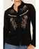 Image #4 - Idyllwind Women's Embroidered Faux Suede Long Sleeve Snap Western Shirt, Black, hi-res
