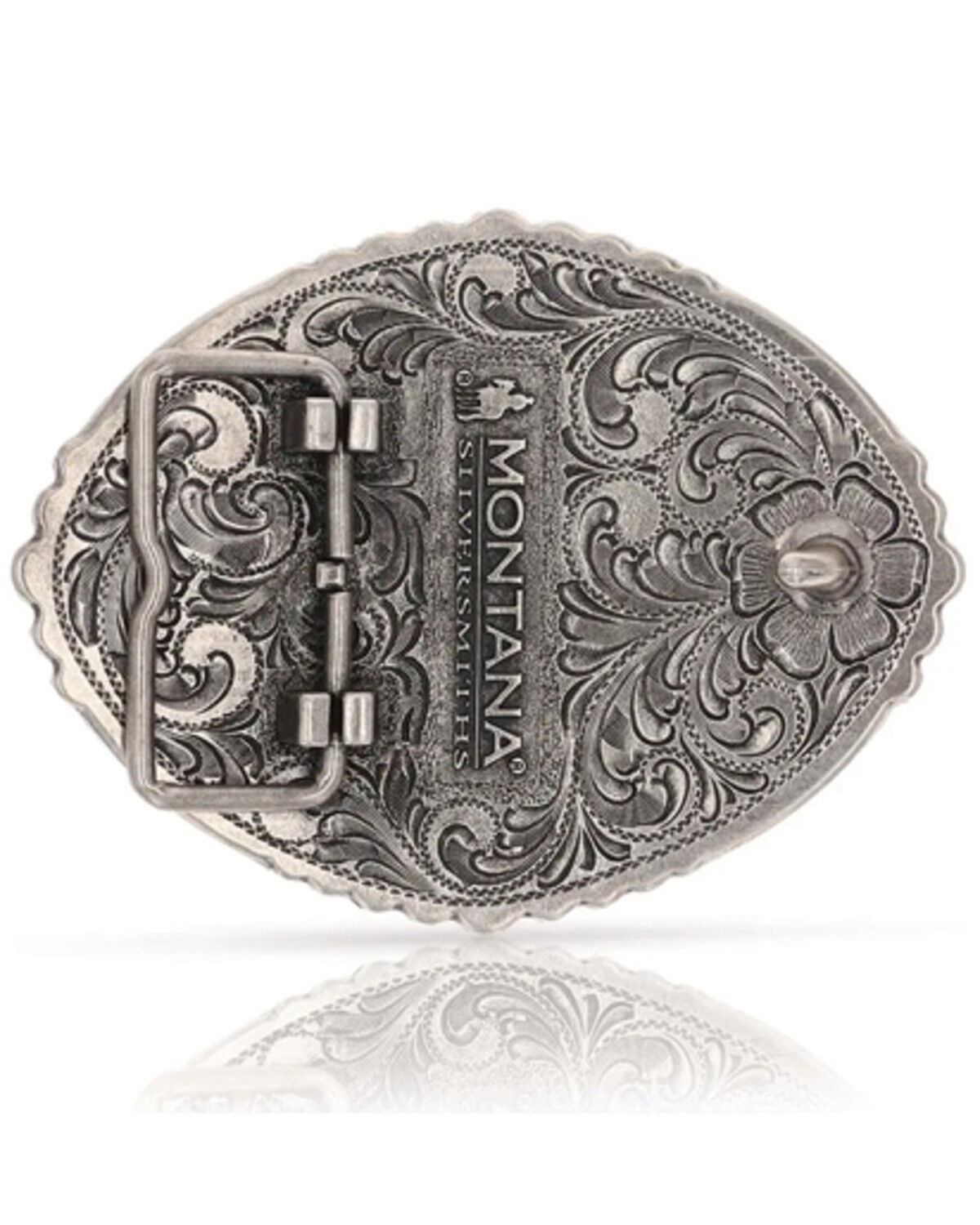 Image #2 - Montana Silversmiths Women's Pain Is Temporary Bull Riding Buckle, Silver, hi-res