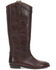 Image #2 - Frye Women's Blair Tall Western Boots - Round Toe, Chocolate, hi-res