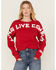 Image #2 - Wrangler Retro Women's Long Live Cowboys Pullover, Red, hi-res