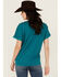 Image #4 - Girl Dangerous Country Heart Short Sleeve Graphic Tee, Aqua, hi-res