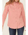 Image #3 - Ariat Women's Boot Barn Exclusive FR Sofia Geo Print Long Sleeve Button Down Work Shirt, Red, hi-res