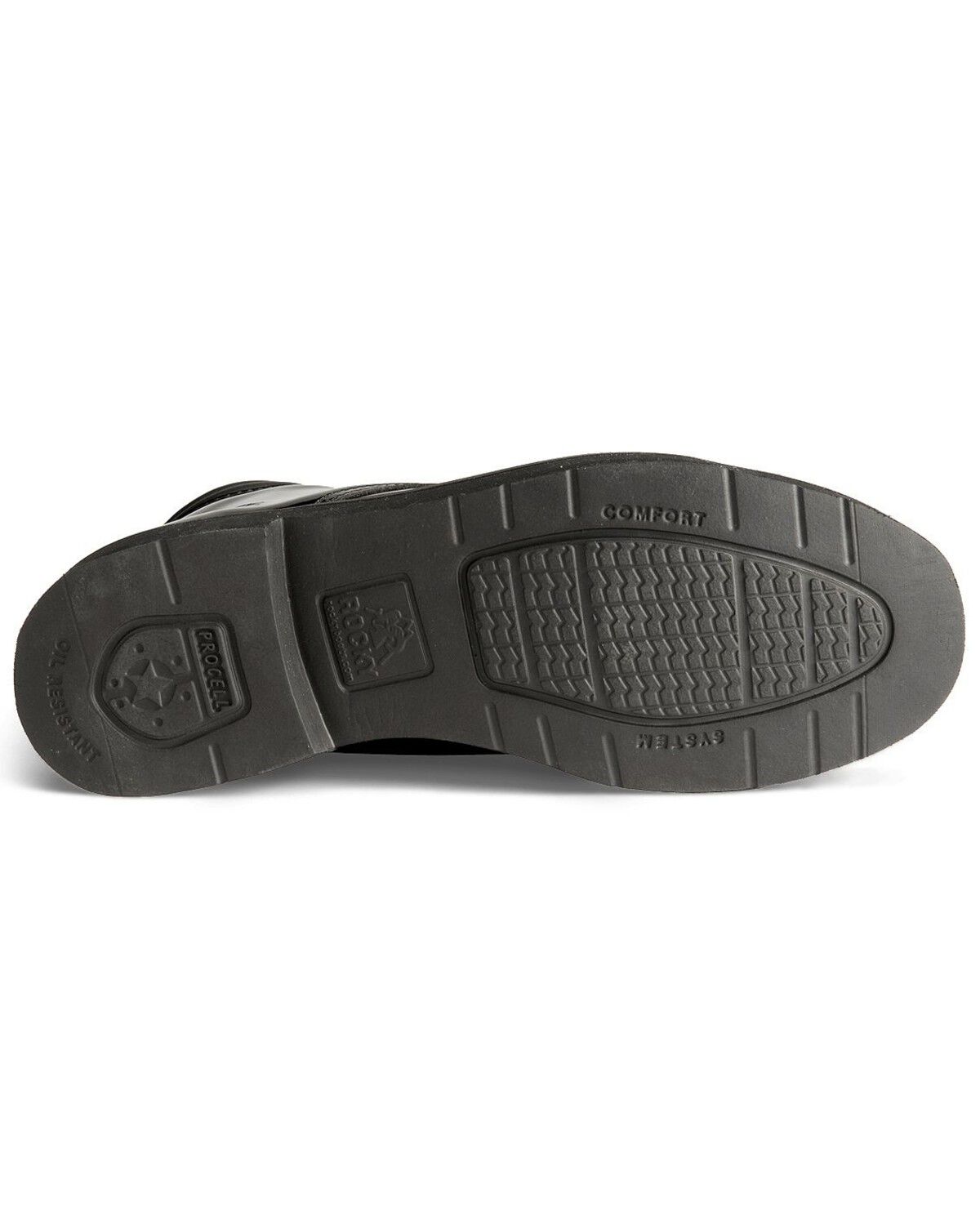 Image #5 - Rocky Dress Leather High Gloss Chukka Duty Shoes, Black, hi-res
