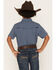 Image #4 - Ferrell Boys' Core Tek Solid Short Sleeve Pearl Snap Performance Western Shirt, Blue, hi-res