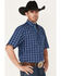 Ariat Men's Naveen Plaid Print Pro Button Down Western Shirt , Blue, hi-res