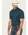 Image #2 - Rock & Roll Denim Men's Cowboy Print Short Sleeve Snap Stretch Western Shirt, , hi-res