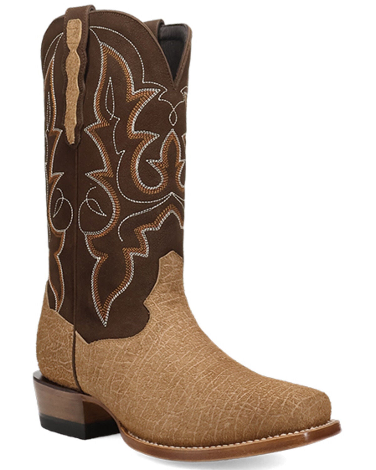 Image #1 - Dan Post Men's Ironhide Hippopotamus Print Western Boots - Square Toe, Tan, hi-res
