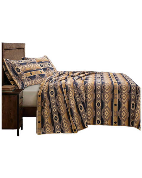 Image #1 - HiEnd Accents 3pc Taos Wool Blend Blanket Set - King , Multi, hi-res