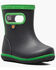 Image #1 - Bogs Boys' Skipper II Solid Rain Boots - Round Toe, Navy, hi-res