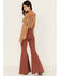 Image #3 - Shyanne Women's High Rise Tulip Hem Super Flare Jeans, Chestnut, hi-res