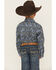 Image #4 - Roper Boys' Paisley Print Long Sleeve Button-Down Western Shirt, Blue, hi-res