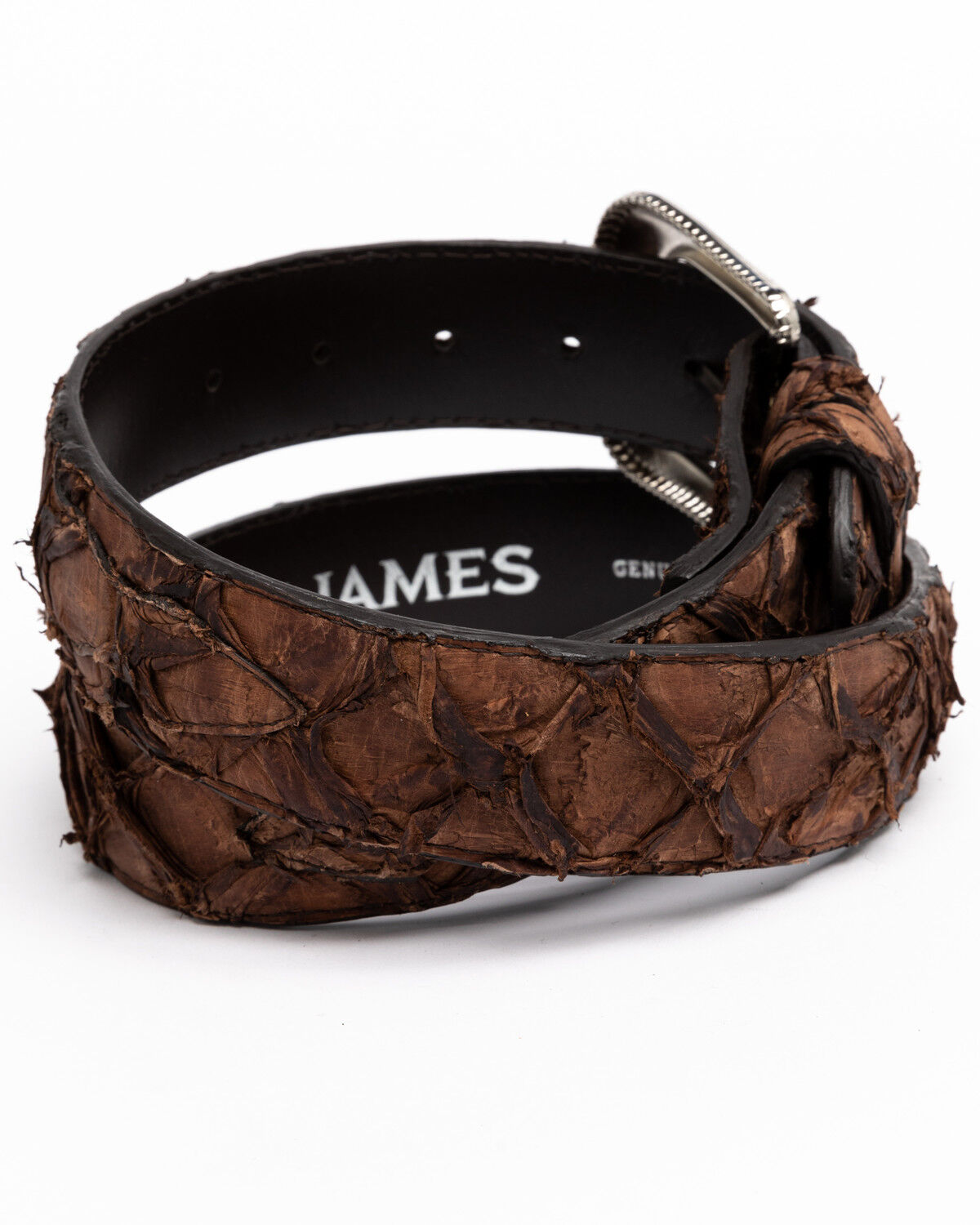 Image #2 - Cody James Men's Exotic Pirarucu Belt, Brown, hi-res
