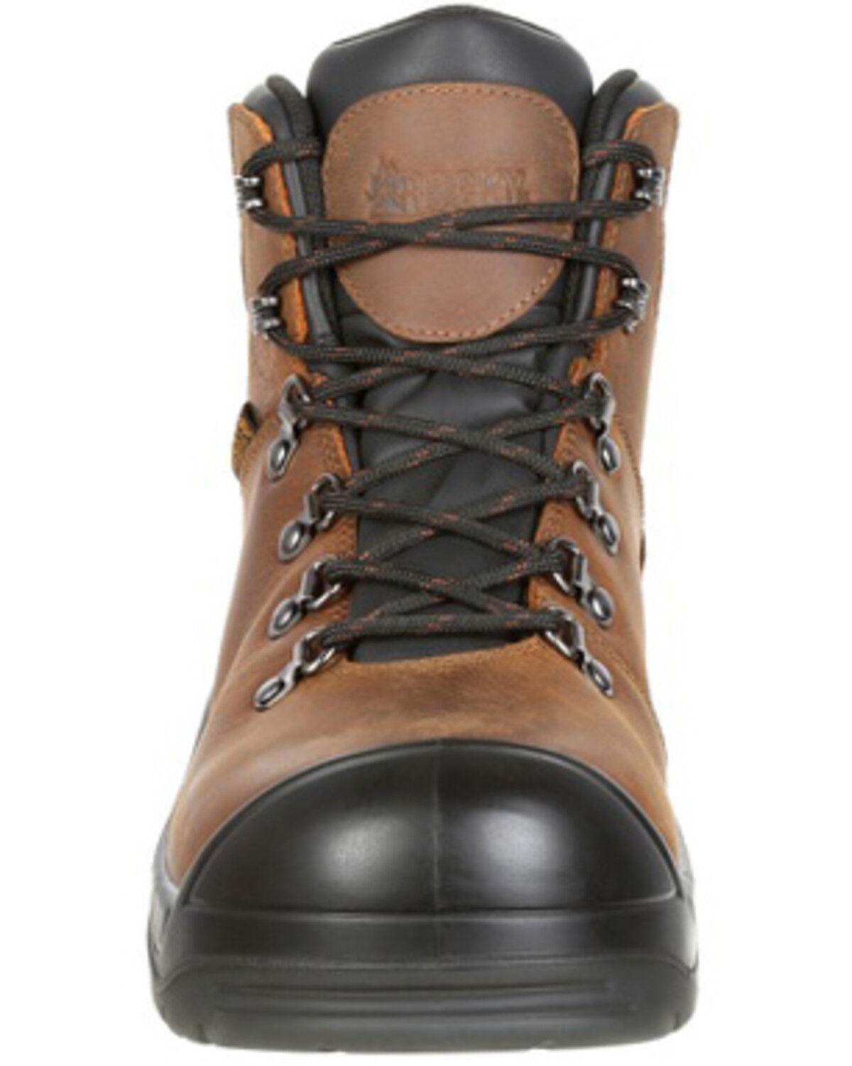 Image #5 - Rocky Men's Worksmart Waterproof Work Boots - Soft Toe, Brown, hi-res
