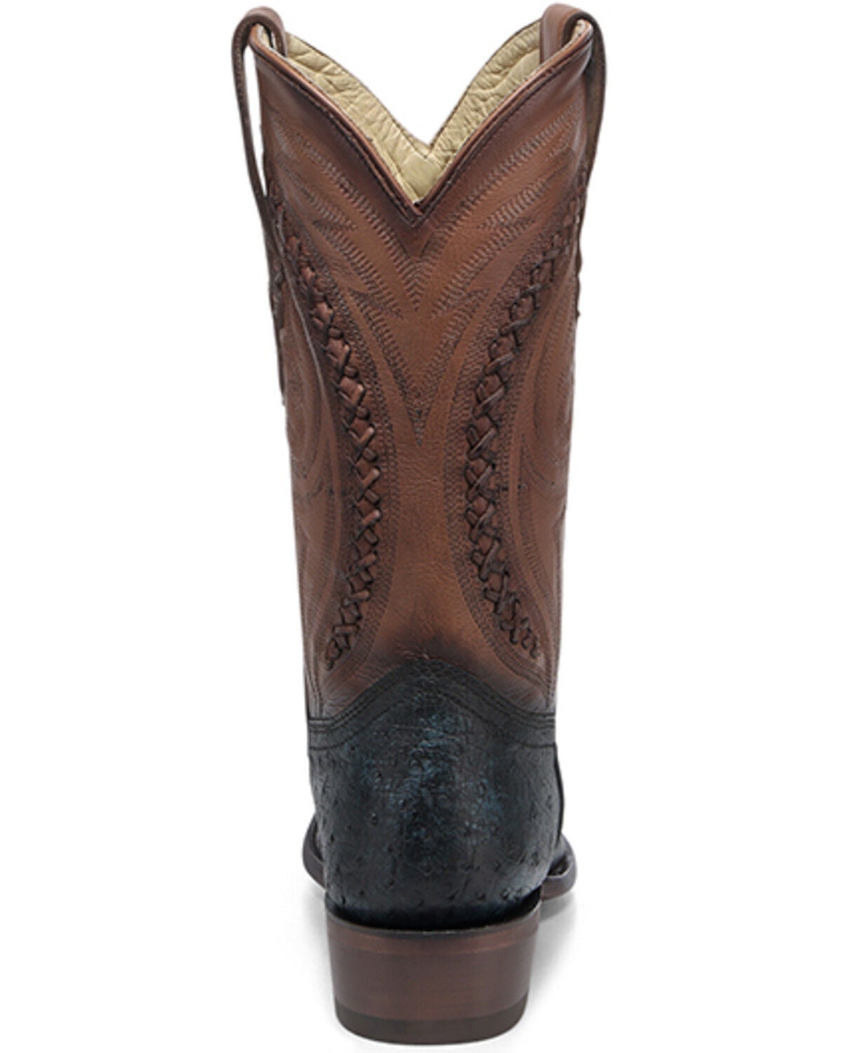 Image #4 - Corral Men's Exotic Ostrich Western Boots - Square Toe, Navy, hi-res