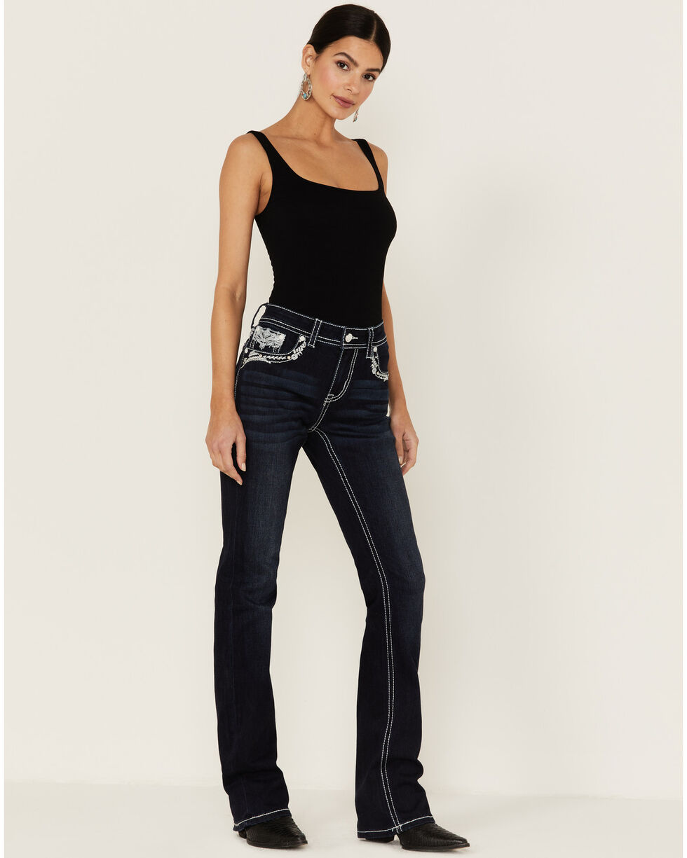 Flare JL9241 Grace in LA Women's Indigo Simple Trousers