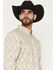 Image #2 - RANK 45&reg; Men's Shadow Alley Geo Print Long Sleeve Button-Down Stretch Western Shirt, Tan, hi-res