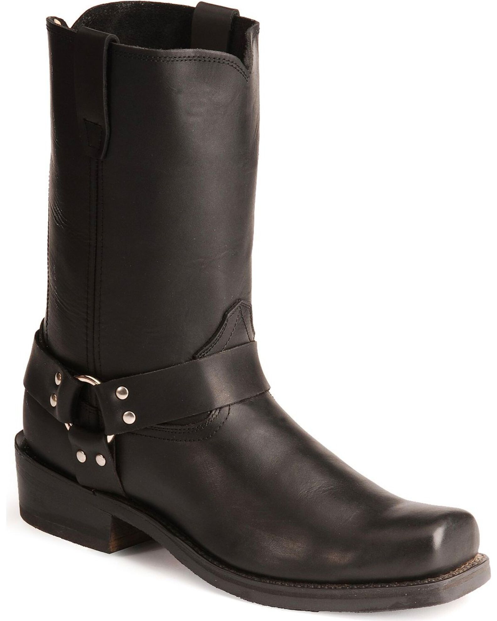 Image #1 - Durango Men's Harness Boots - Square Toe, Black, hi-res