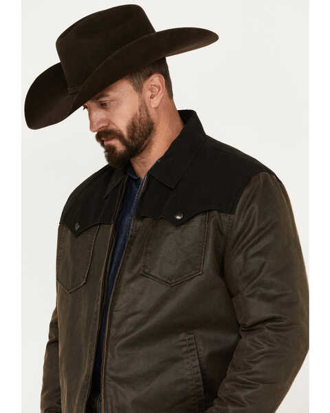 Image #2 - Cripple Creek Men's Two Tone Concealed Carry Ranch Jacket , Brown, hi-res