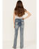 Image #1 - Shyanne Girls' Floral Dreamcatcher Bootcut Jeans, Blue, hi-res