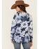 Hooey Women's Tie Die Logo Graphic Hoodie , Navy, hi-res