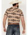 Image #4 - Rock & Roll Denim Men's Southwestern Print Short Sleeve Pearl Snap Stretch Western Shirt , Tan, hi-res