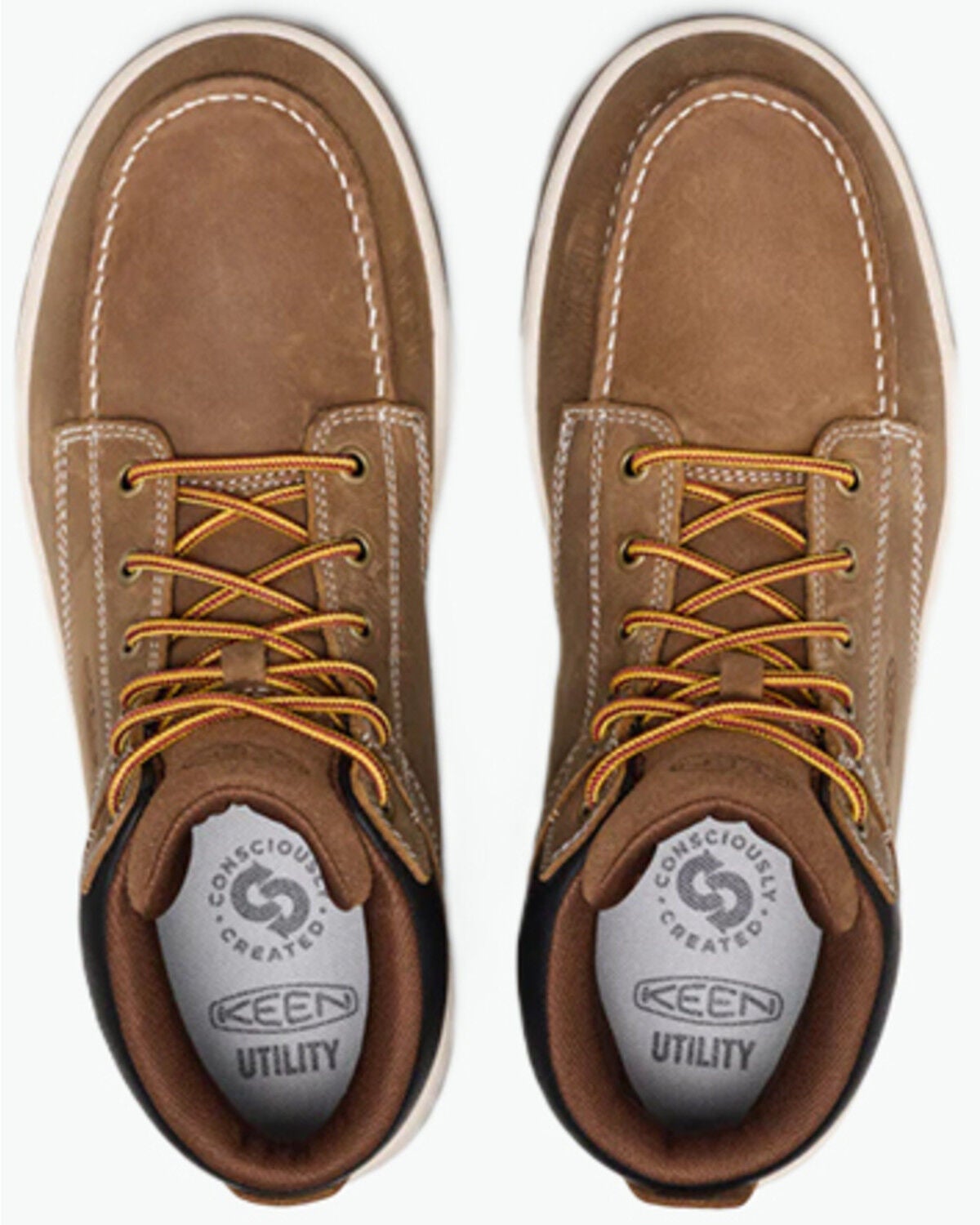 Image #4 - Keen Men's Gibson Moc Work Boots - Soft Toe, Brown, hi-res