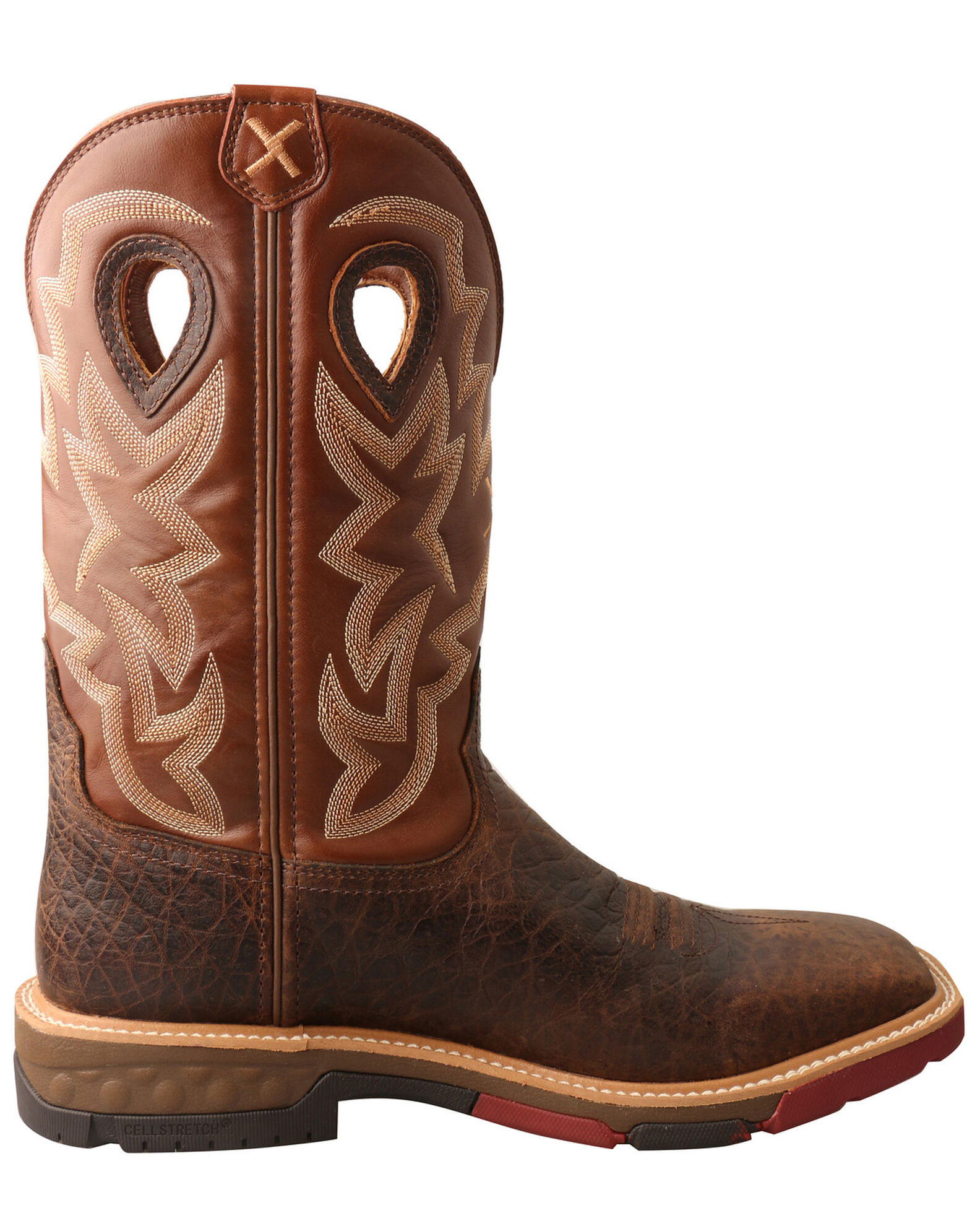 Image #2 - Twisted X Men's Brown Western Work Boots - Soft Toe, Brown, hi-res