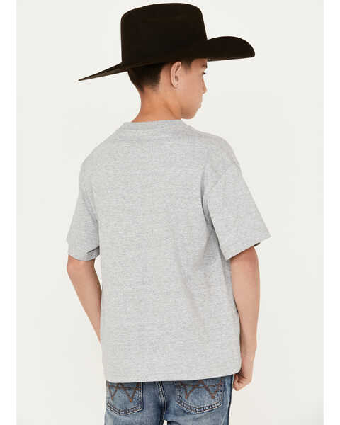 Image #4 - Cinch Boys' Logo Short Sleeve Graphic T-Shirt, Grey, hi-res