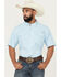 Image #1 - Ariat Men's VentTEK Solid Outbound Short Sleeve Button-Down Shirt - Tall, Light Blue, hi-res