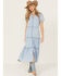 Image #1 - Revel Women's Short Sleeve Tier Midi Dress, Blue, hi-res