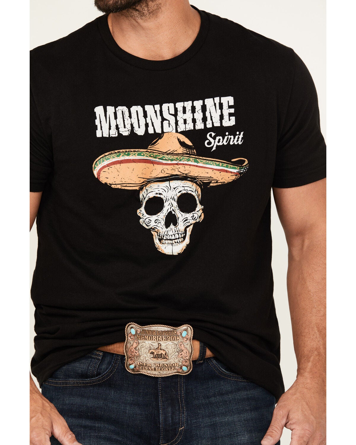 Image #3 - Moonshine Spirit&reg; Men's Skull Stars Short Sleeve Graphic T-Shirt, Black, hi-res
