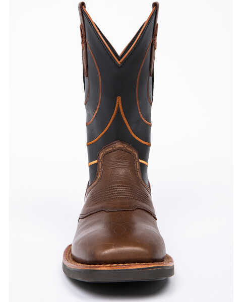 Image #4 - Cody James Men's Extreme Embroidery Western Performance Boots - Broad Square Toe, Brown, hi-res
