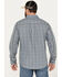 Image #4 - Brothers and Sons Men's Wewoka Plaid Print Long Sleeve Button-Down Western Shirt, Blue, hi-res