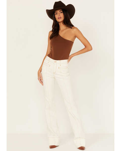 Ariat Women's R.E.A.L. Larissa High Rise Slim Trouser Stretch Denim Jeans , White, hi-res