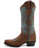 Image #3 - Ferrini Women's Ella Western Boots - Broad Square Toe , Brown, hi-res