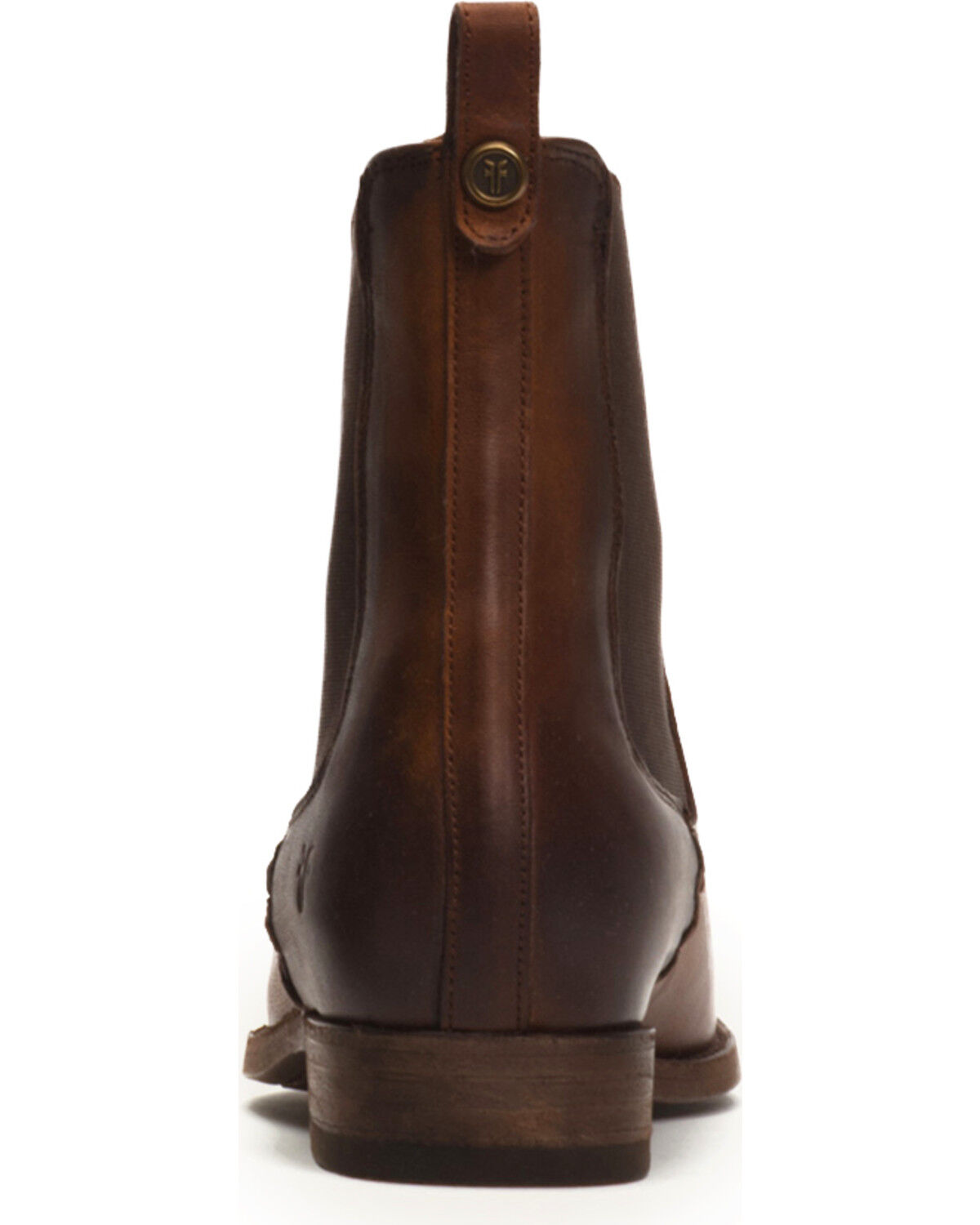women's cognac leather booties