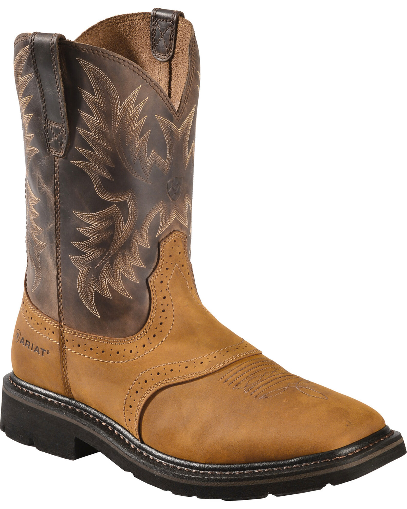 Ariat Men s 10 Sierra Pull On Western Work Boots Square Toe Sheplers