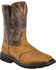 Ariat Men's 10" Sierra Pull On Western Work Boots - Square Toe, Aged Bark, hi-res
