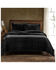 HiEnd Accents Black Stella Faux Silk Velvet 3-Piece King Quilt Set, Black, hi-res