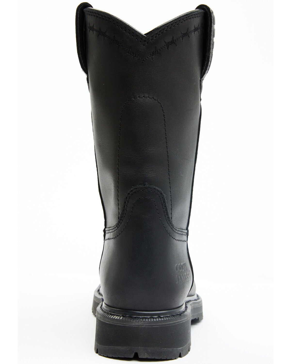 Image #5 - Cody James Men's 11" Uniform Western Work Boots - Composite Toe, Black, hi-res