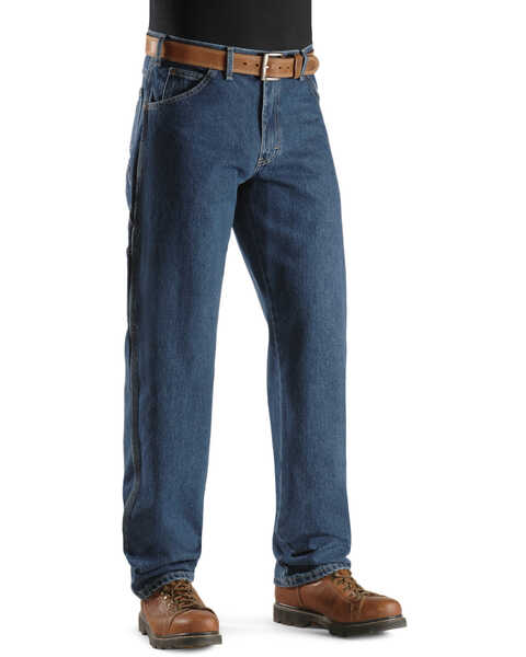 Image #2 - Dickies Men's Relaxed Carpenter Work Jeans - Big & Tall, Stonewash, hi-res