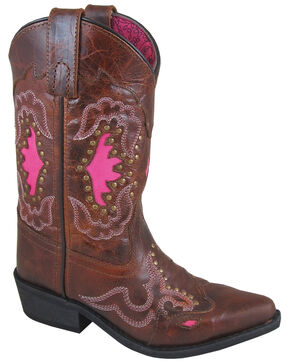 Eo5 Details about  / NWT Stevies Girls Taupe YEEHAW Perforated Western Cowgirl Boot Size 6