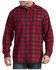 Dickies Men's Flex Flannel Long Sleeve Stretch Work Shirt - Big , Red, hi-res