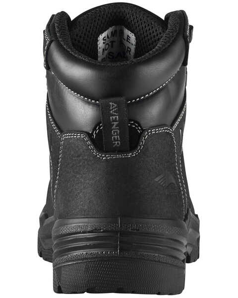 Image #4 - Avenger Men's Black Foundation Work Boots - Composite Toe, Black, hi-res