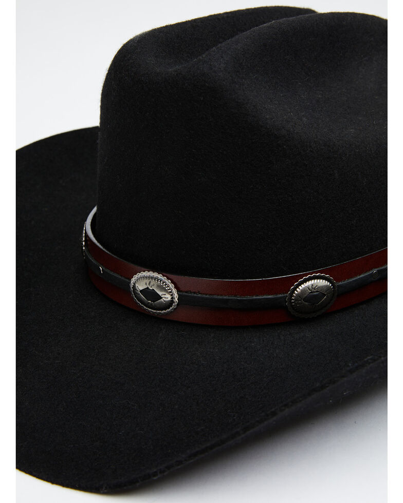 Austin Accent Leather Concho Hat Band, Brown, hi-res