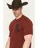 Image #2 - Howitzer Men's Freedom Short Sleeve Graphic T-Shirt, Burgundy, hi-res